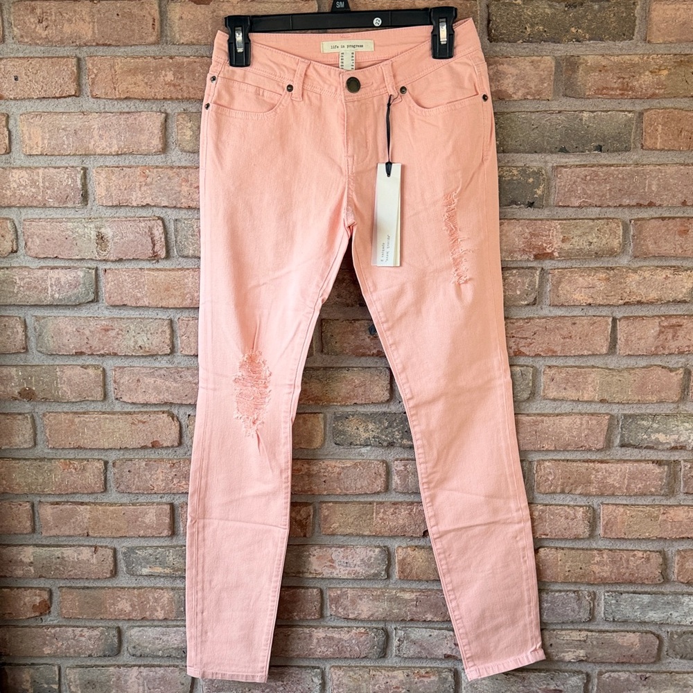 Life in Progress Women's Pink Skinny Jeans